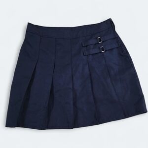 French Toast Navy Blue Pleated Women's Skirt With Built In Shorts Skort Size 12